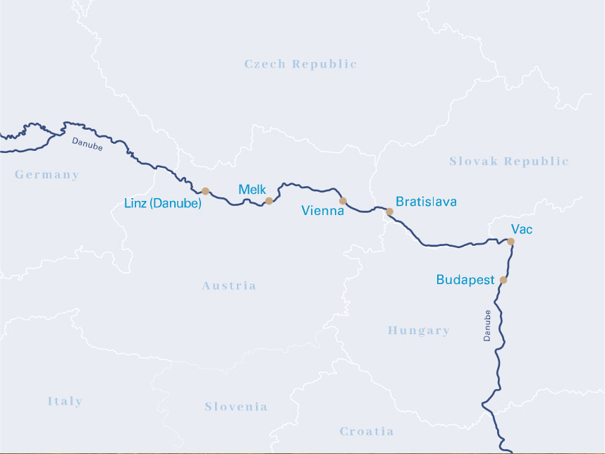 Danube Discoverer from Vienna Routes Map