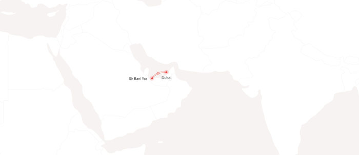 2 Night Sri Bani Yas Cruise Routes Map